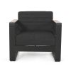 Outdoor Club Chair, Black + Natural + Dark Gray