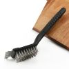 Barbecue Cleaning Brush Wire Bristle Brush with Scraper Grill Oven Cleaner Tool