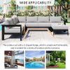 U-shaped multi-person outdoor sofa set, suitable for gardens, backyards, and balconies.