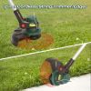 Cordless String Trimmer/Edger, 10" Electric Garden Weed Eater with 20V/2.0 AH Battery and Charge