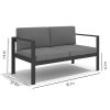 Aluminum Modern 4 Piece Sofa Seating Group For Patio Garden Outdoor