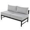 U-shaped multi-person outdoor sofa set, suitable for gardens, backyards, and balconies.