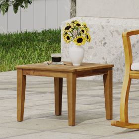 HAMPTON WOOD SIDE TABLE (Color: as Pic)