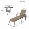 3 Pack Patio Lounge Chair, Outdoor Chaise Lounge with 5 Adjustable Backrest, Sturdy Steel Frame, Sunbathing Recliner, Beach Chair, Tanning Chair for O