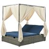 [Not allowed to sell to Wayfair]Adjustable Sun Bed With Curtain; High Comfort; With 3 Colors