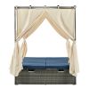 [Not allowed to sell to Wayfair]Adjustable Sun Bed With Curtain; High Comfort; With 3 Colors