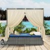 [Not allowed to sell to Wayfair]Adjustable Sun Bed With Curtain; High Comfort; With 3 Colors